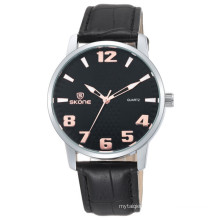skone 9330 Japan movt leather wrist watch